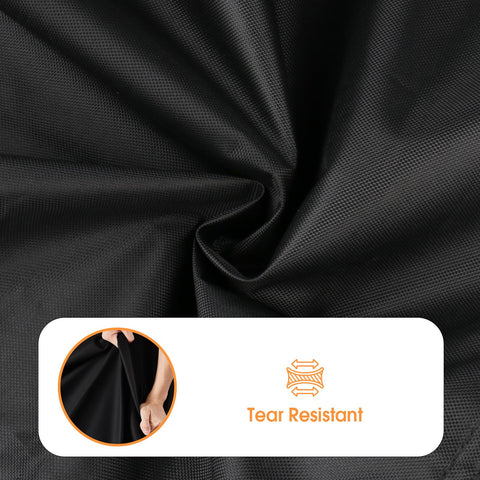 Hiticover bottom drawstring seals cover against strong winds