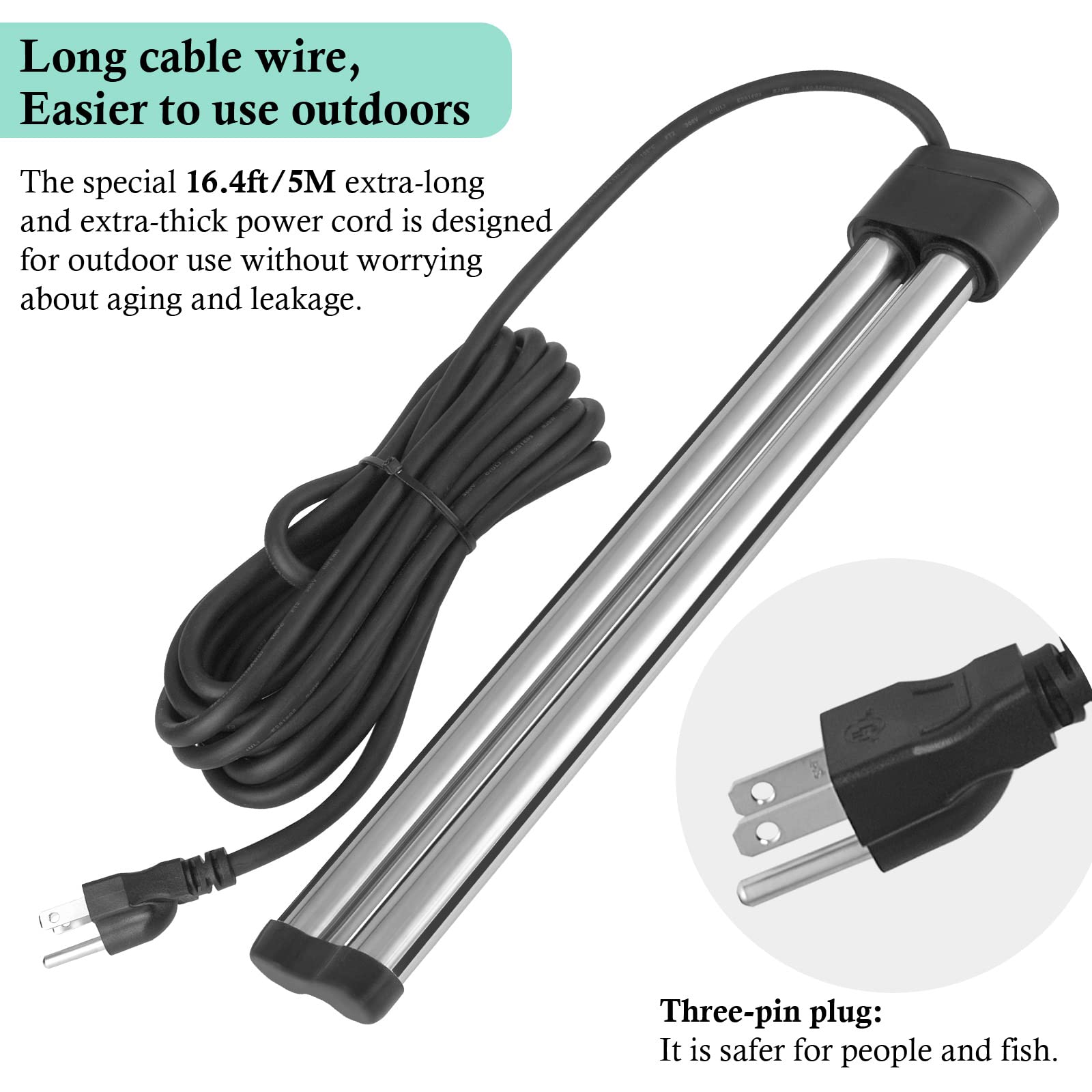 HITOP 600W heater concentrates heat to melt an ice hole for fish breathing