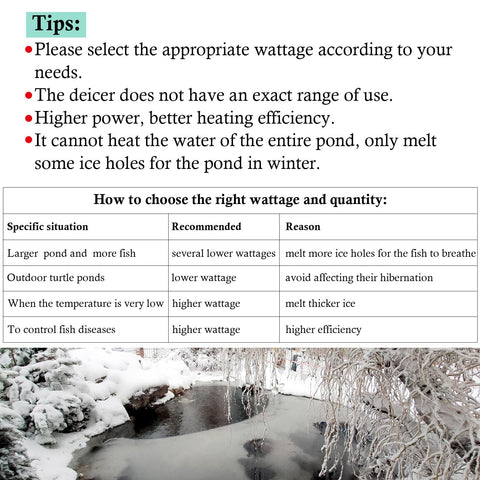 HITOP pond heater melts ice holes to support fish access