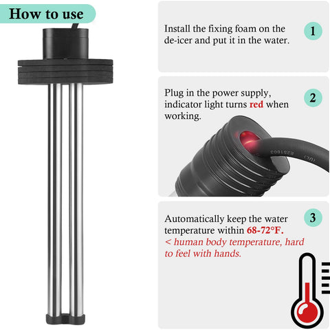Stainless steel element resists rust and cleans easily after outdoor use