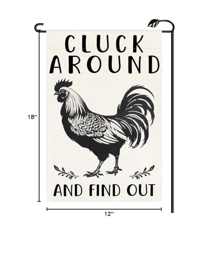 HIUCUS garden flag chicken coop design, durable burlap for outdoor use