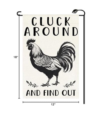 HIUCUS garden flag chicken coop design, durable burlap for outdoor use