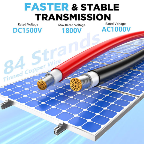 Hiutgowt pv wire 1500V DC rating detail suitable for high-voltage solar setups