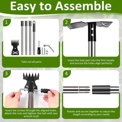 Hivenlly flat-edge hoe side for efficient broad-area weed removal.