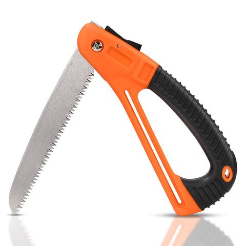Hivenlly folding saw with curved blade for fast pruning and wood cutting