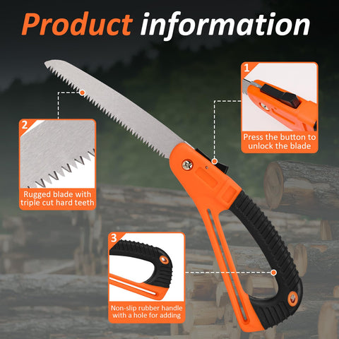 Hivenlly folding saw ergonomic handle for comfortable grip