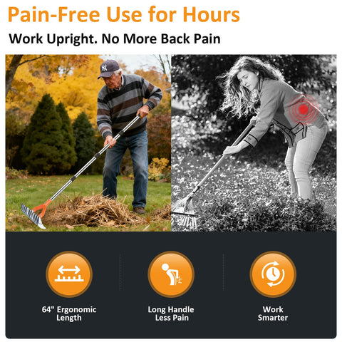 Hivenlly Thatch Rake easy assembly for quick setup in minutes.