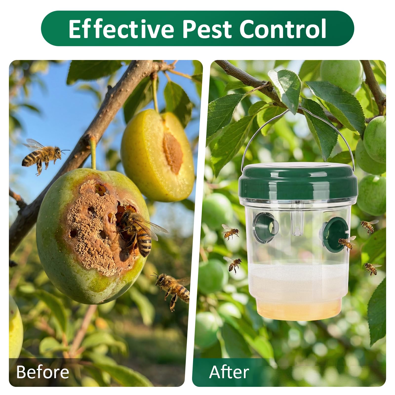 Hivenlly Wasp Catcher detachable for quick cleaning and maintenance.