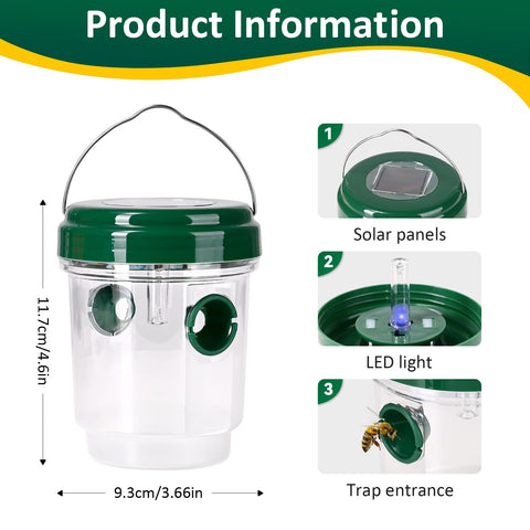 Hivenlly Wasp Catcher mounted near eaves for easy, near-indoors pest management.