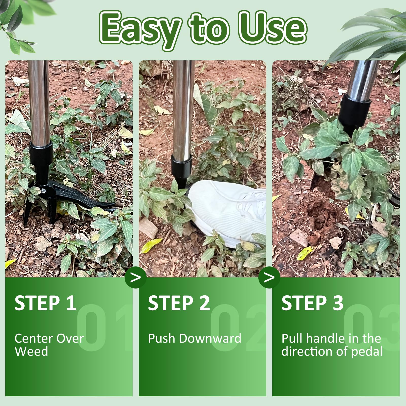 No kneeling required with stand-up design, ideal for raised beds.