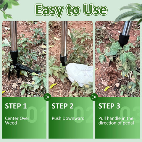 No kneeling required with stand-up design, ideal for raised beds.
