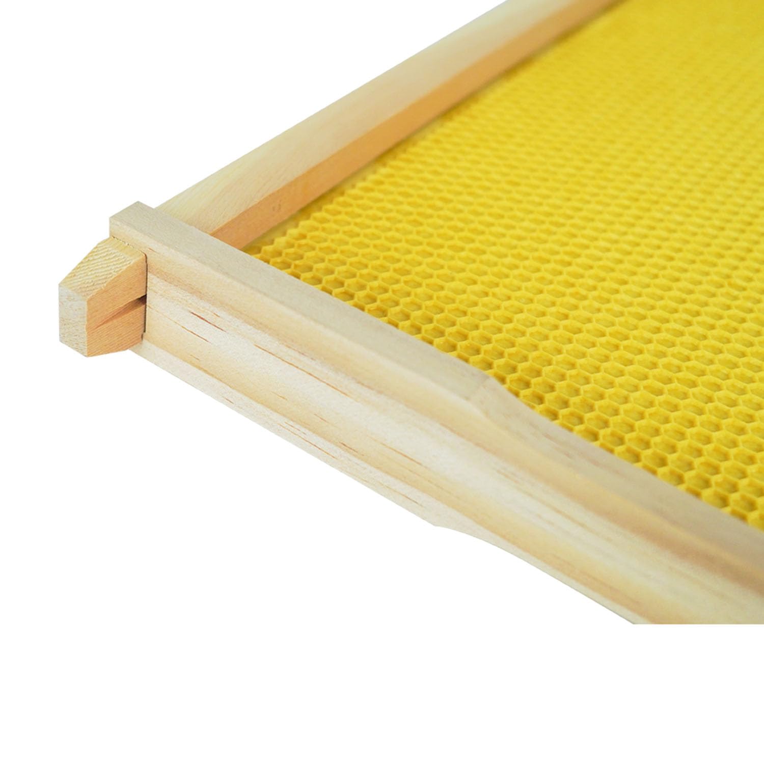 Beeswax-dipped foundation close-up showing natural coating