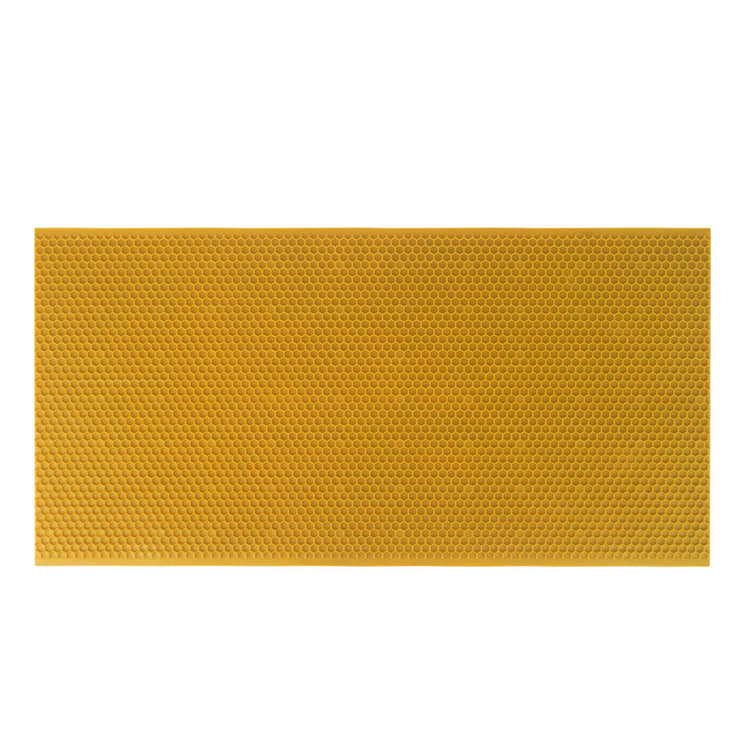 Close-up of HiveSweet foundation showing sturdy plastic and beeswax
