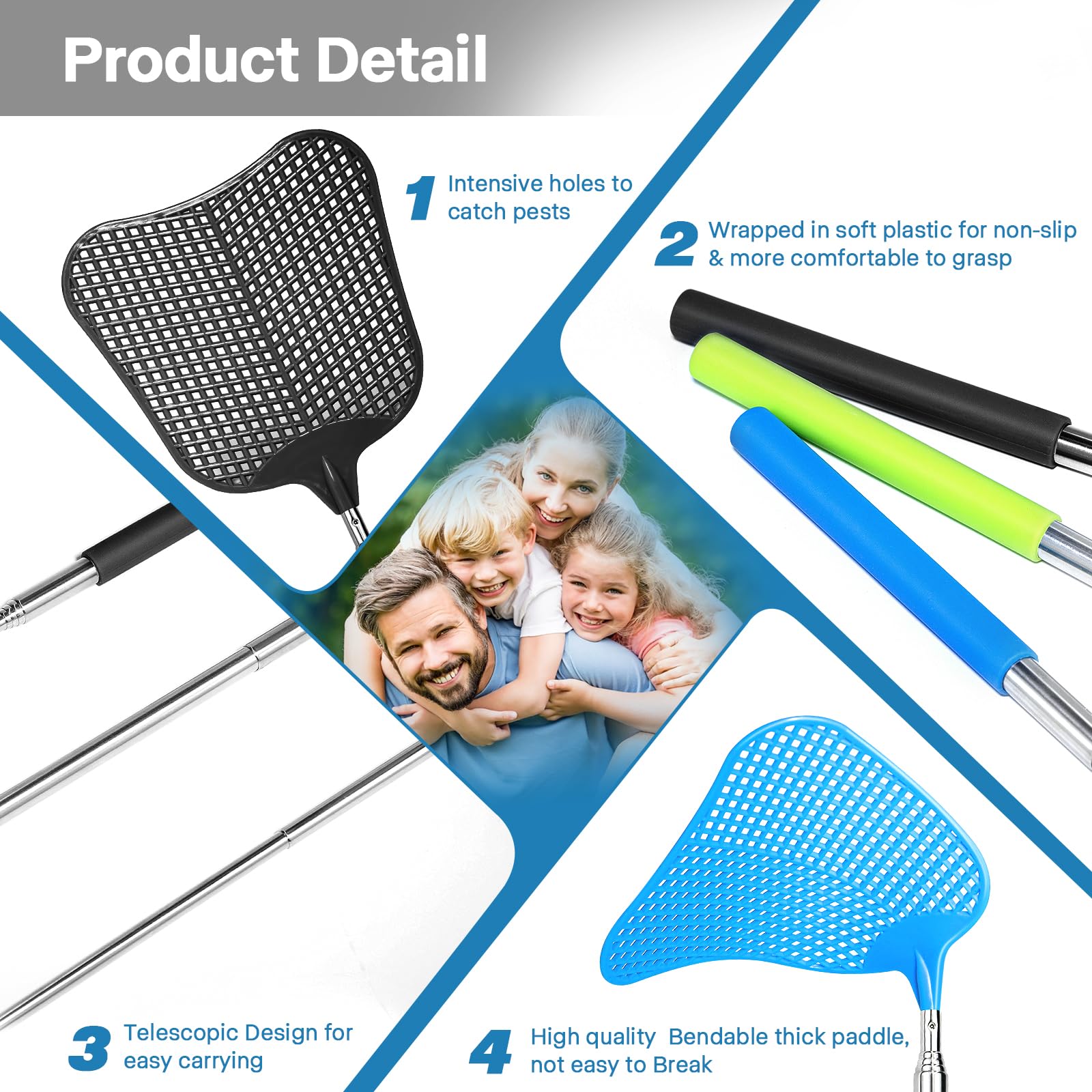 Hiway extendable pole collapsed, showing easy storage and portability.