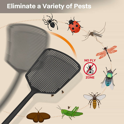Hiway fly swatters four-pack non-slip handle for a secure grip during swats.