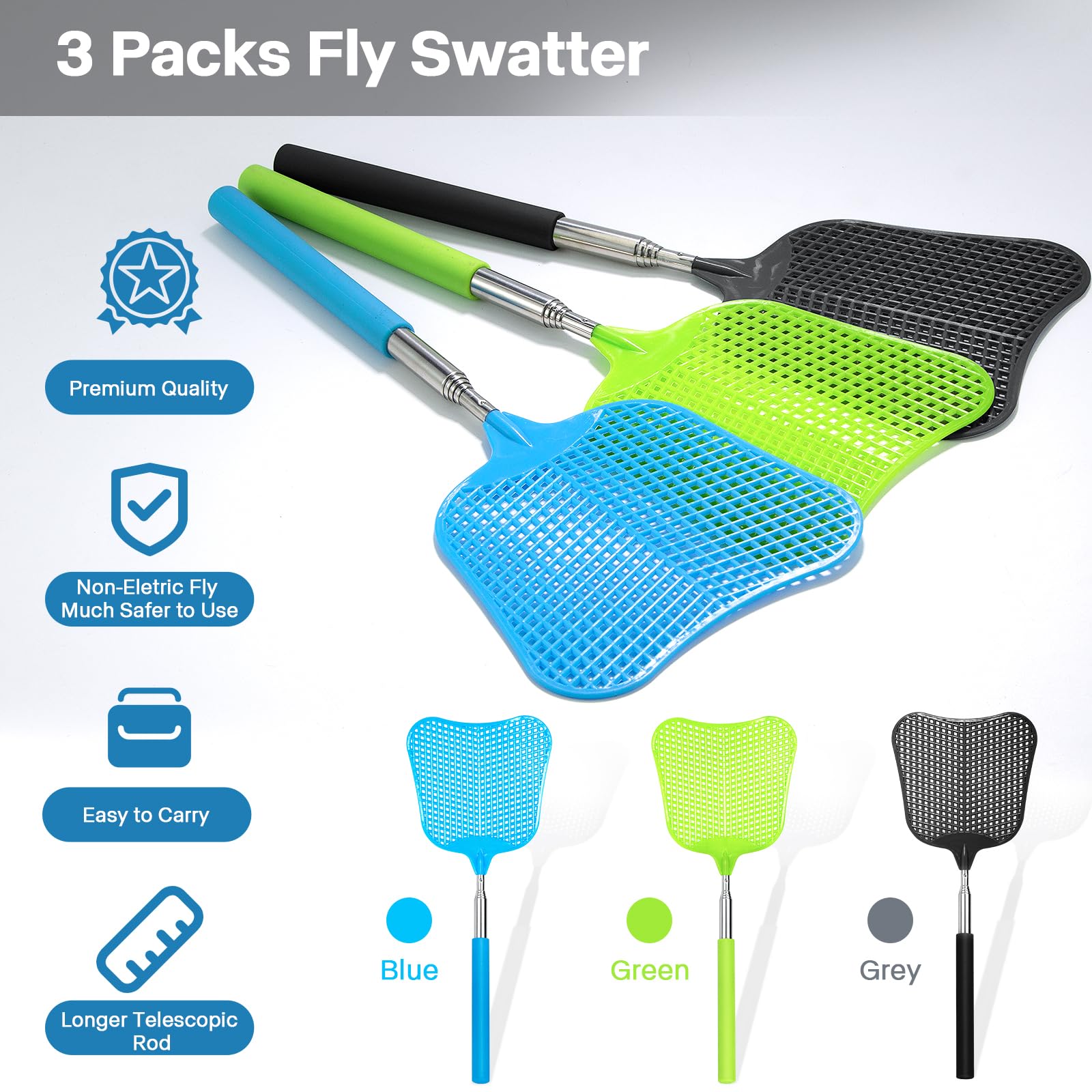 Hiway heavy-duty plastic swatter demonstrates durability for frequent use.