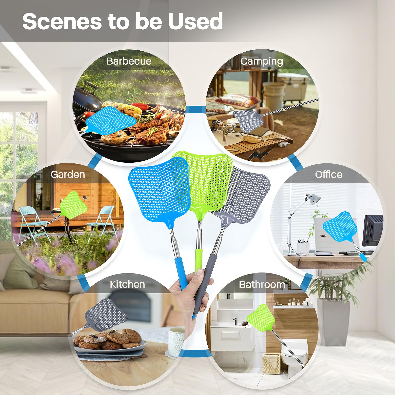 Hiway stainless-steel extendable handle for reaching across rooms.