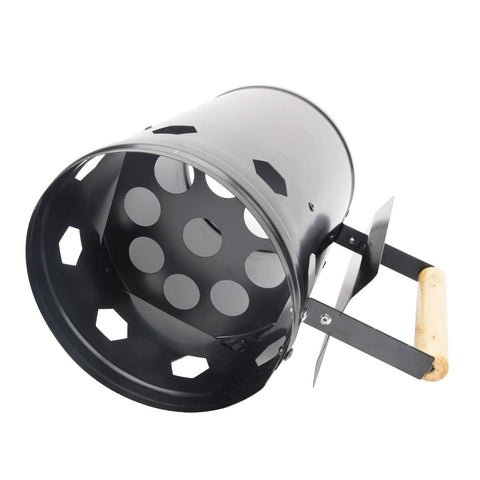 HiwowSport Charcoal Chimney Starter side vent holes ensure even airflow