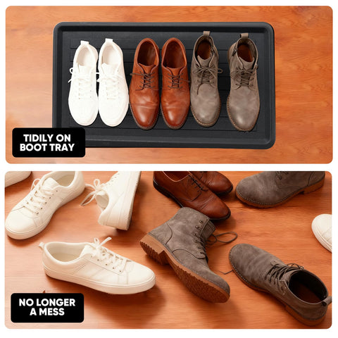 Compact HIYARD tray fits small entryways without crowding.