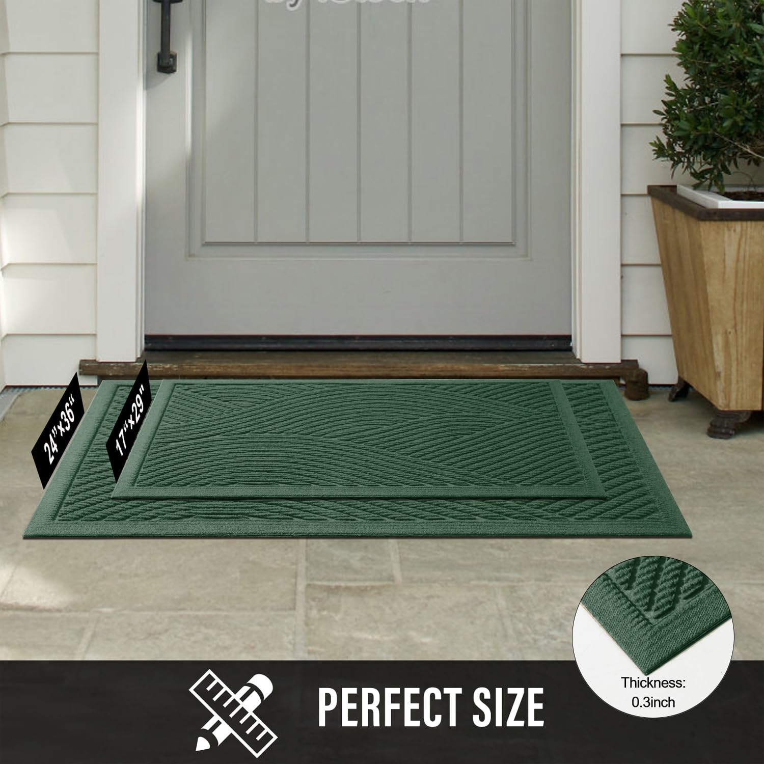 HIYARD mat easy to clean by vacuuming or hose rinsing