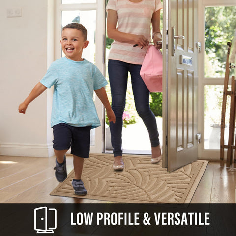 HIYARD low-profile entry mat fits under doors without snagging.