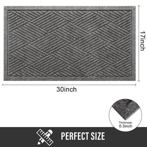 HIYARD door mat with non slip backing for a safe entryway.