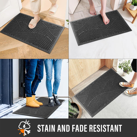 HIYARD low-profile entry mat fits under doors.