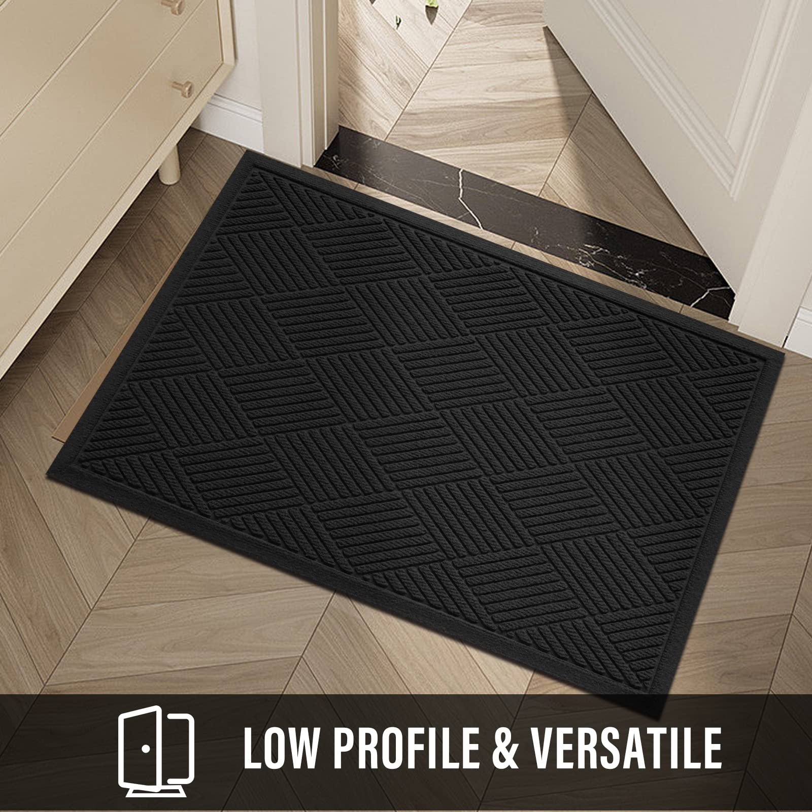 Easy-clean HIYARD mat can be vacuumed or hose rinsed after use.