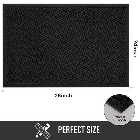 HIYARD mat features non-slip backing for safe use on various floors.