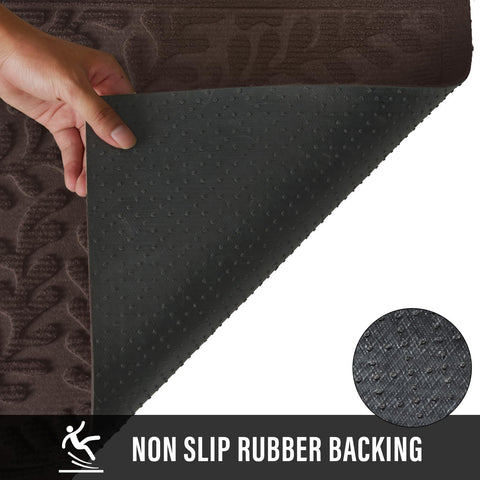 HIYARD mat features non-slip backing to protect indoor floors.