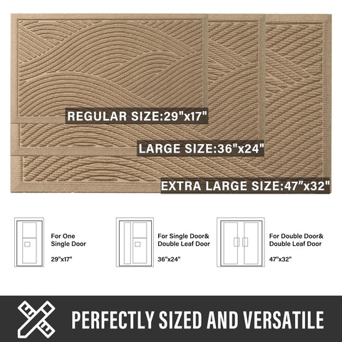 HIYARD low-profile 0.3-inch mat slides under doors without jamming.