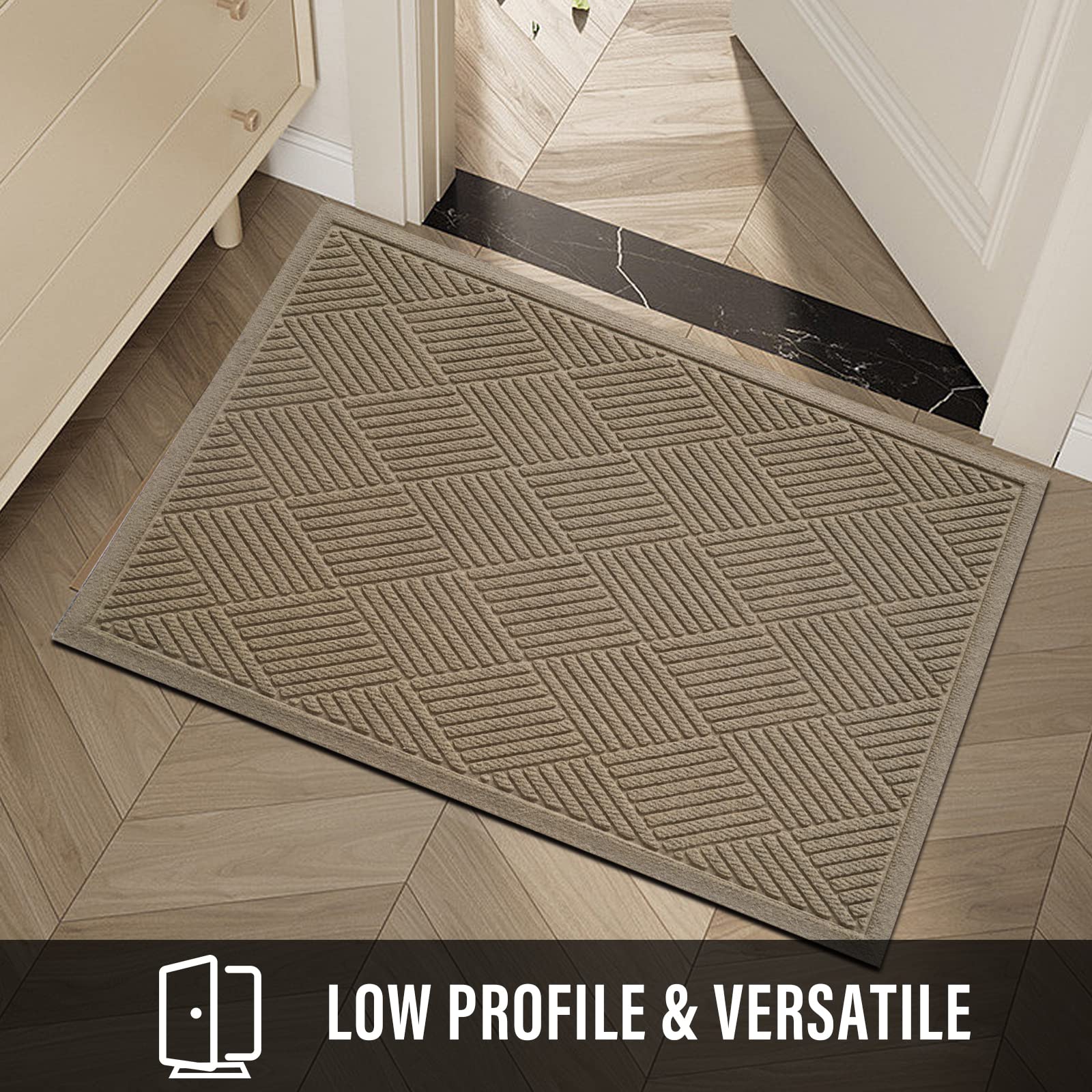 HIYARD low-profile 0-3 inch mat allows the door to open smoothly.
