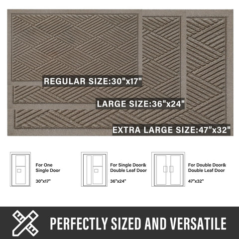 HIYARD muddy dirt resist welcome mat handles wet footprints at the threshold.