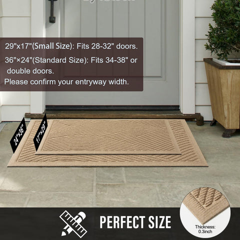HIYARD non-slip rubber backing prevents slips on entryways and protects floors.