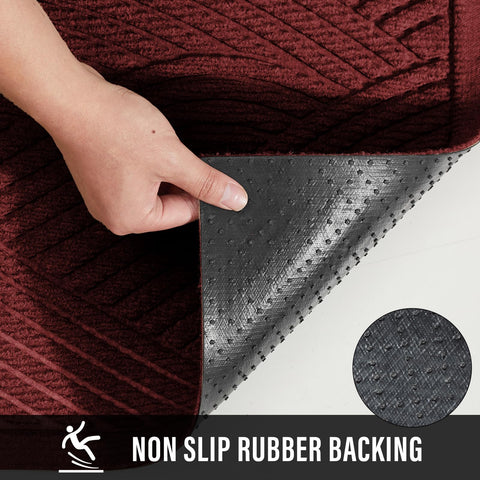 HIYARD stain and fade resistant front door rug maintains color in all weather