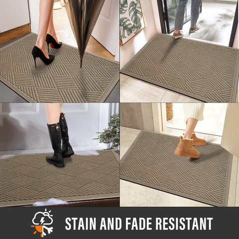 HIYARD stain and fade resistant mat stays vibrant through seasons.