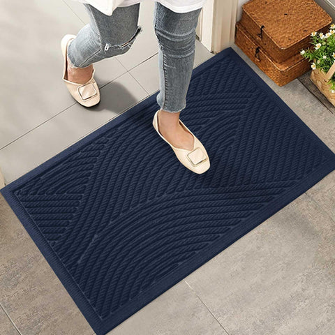 HIYARD Sturdy Front Door Mat close-up dirt capture for cleaner entryways