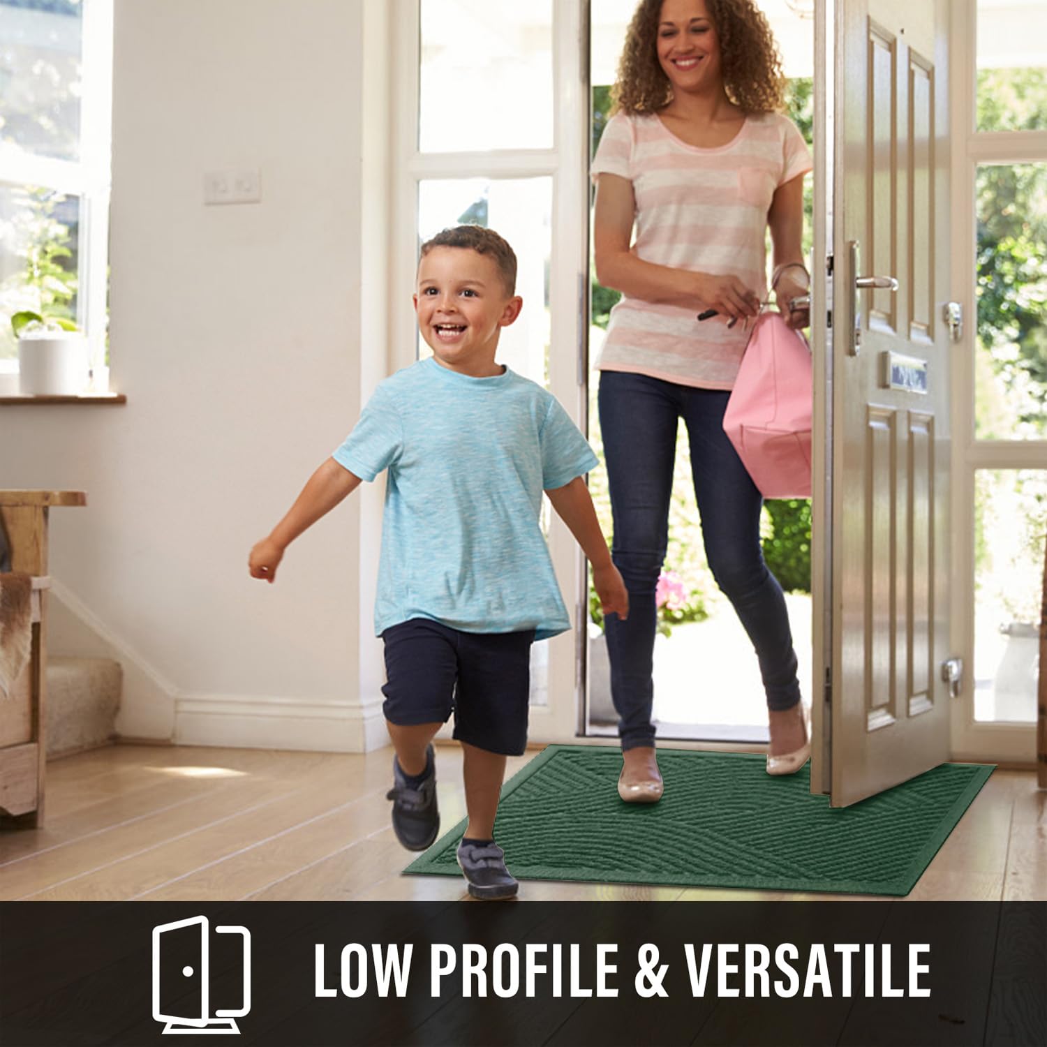 Indoor-outdoor versatility of the HIYARD mat for entryways and patios.