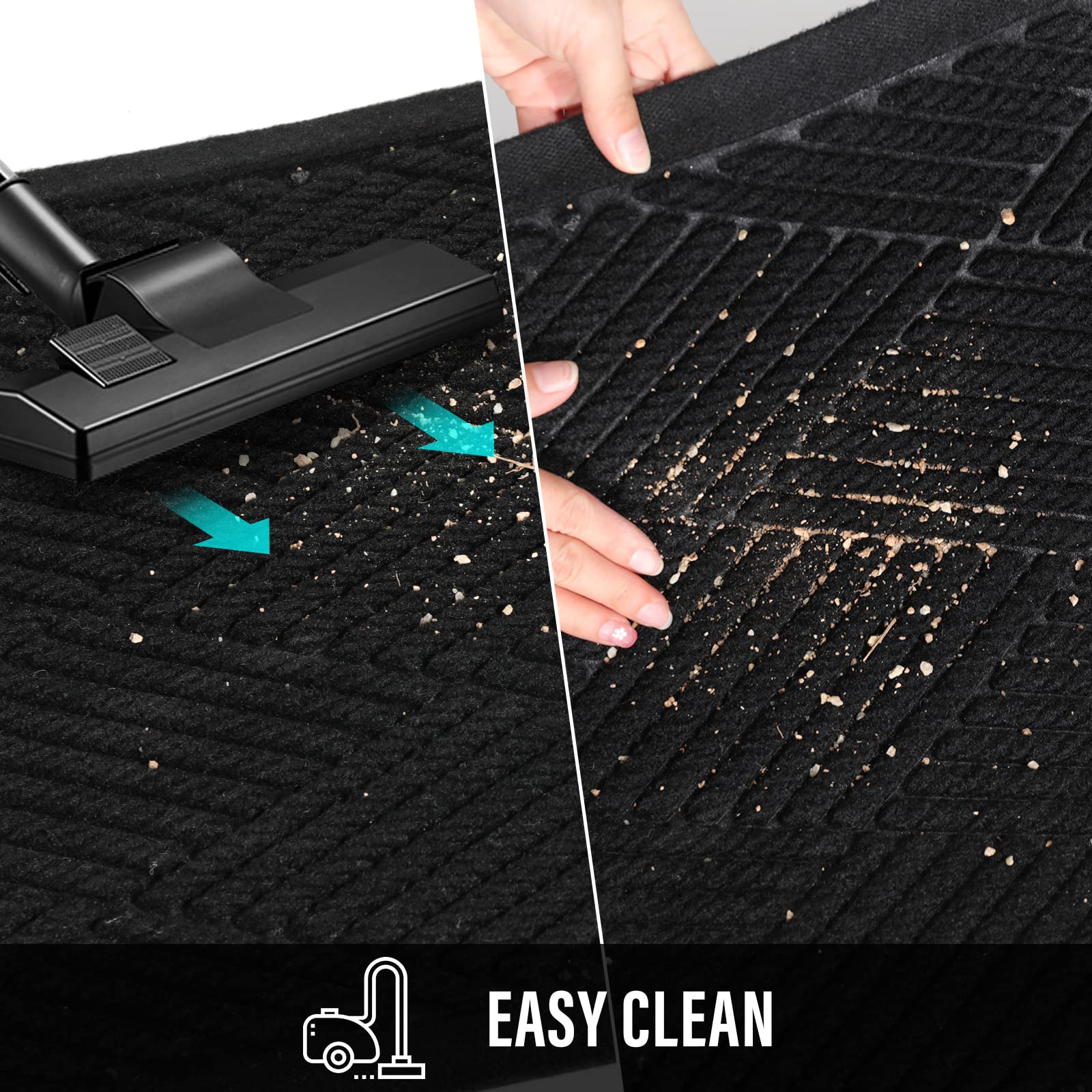 HIYARD versatile indoor outdoor mat fits many entryways.