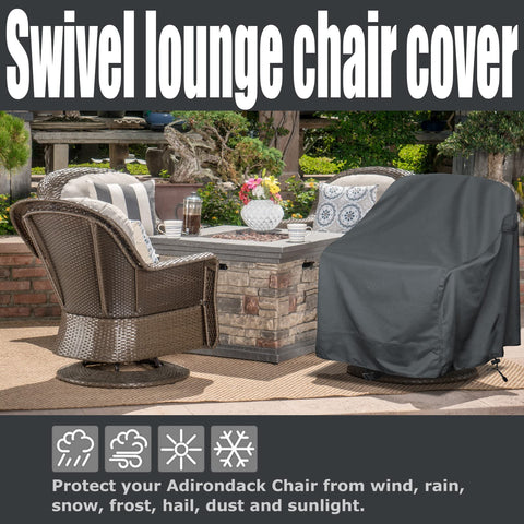 HI···YOUR COVER fits standard swivel lounge chairs at 39W x 37D x 38H