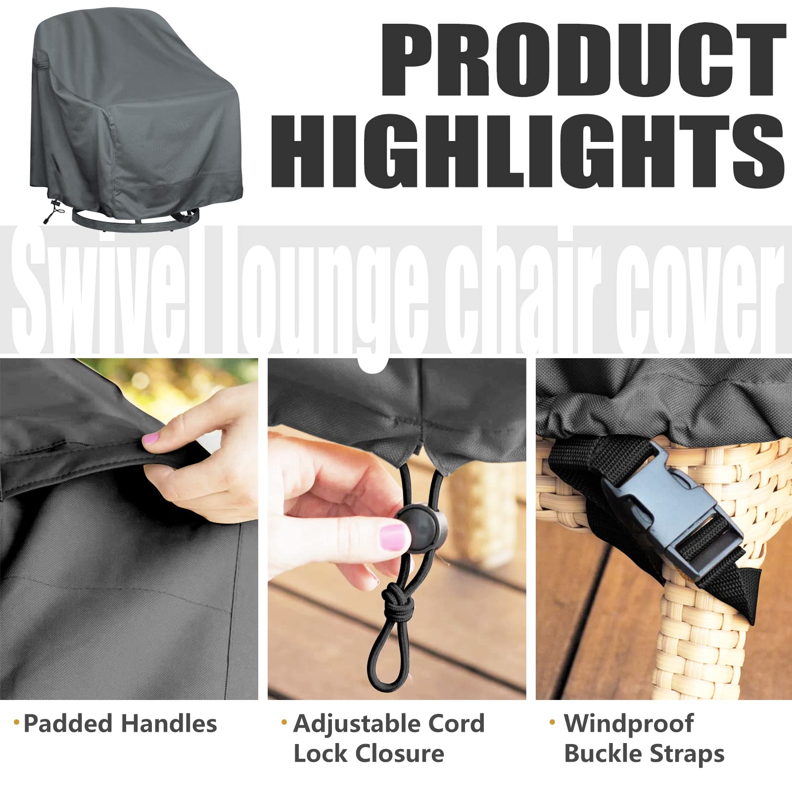 HI···YOUR COVER side handles enable easy installation