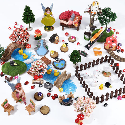 HIYZI mushrooms house accessory adds colorful micro-landscape detail.