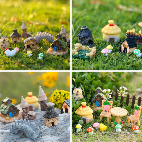 HIYZI mushroom ornament adds whimsy to fairy gardens and displays.