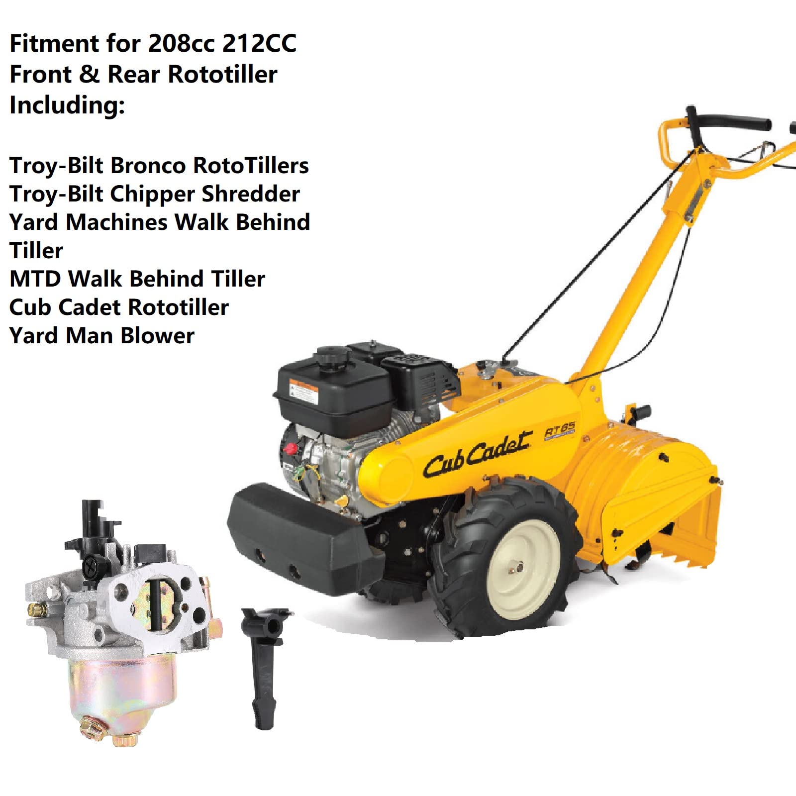HJLIKE carburetor comparison for tillers and generators, side-by-side view.