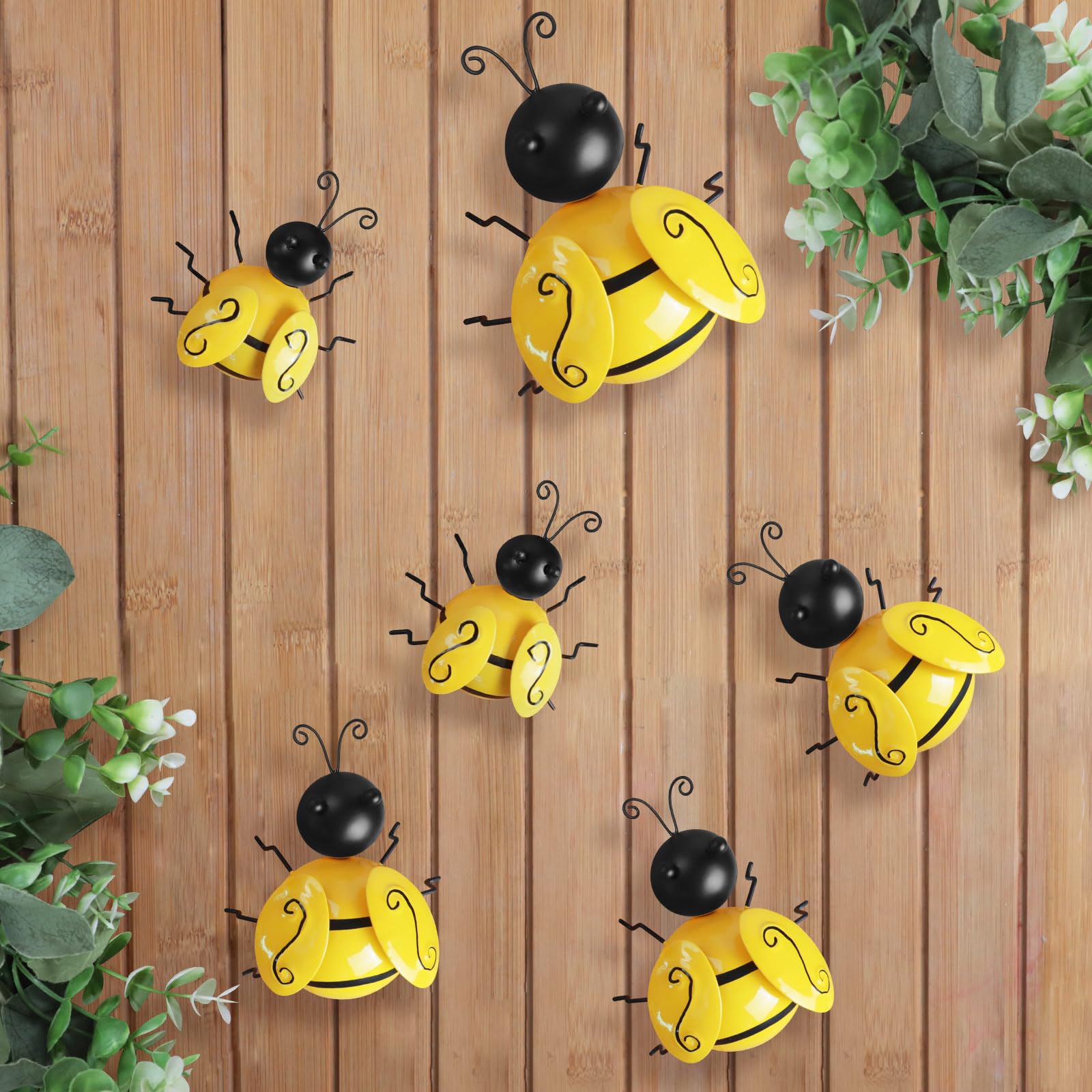 HKKDKTA bumble-bee wall art small decor adds garden charm and curb appeal.