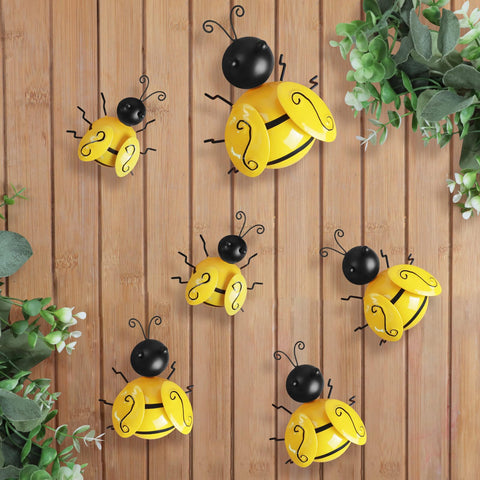 HKKDKTA bumble-bee wall art small decor adds garden charm and curb appeal.