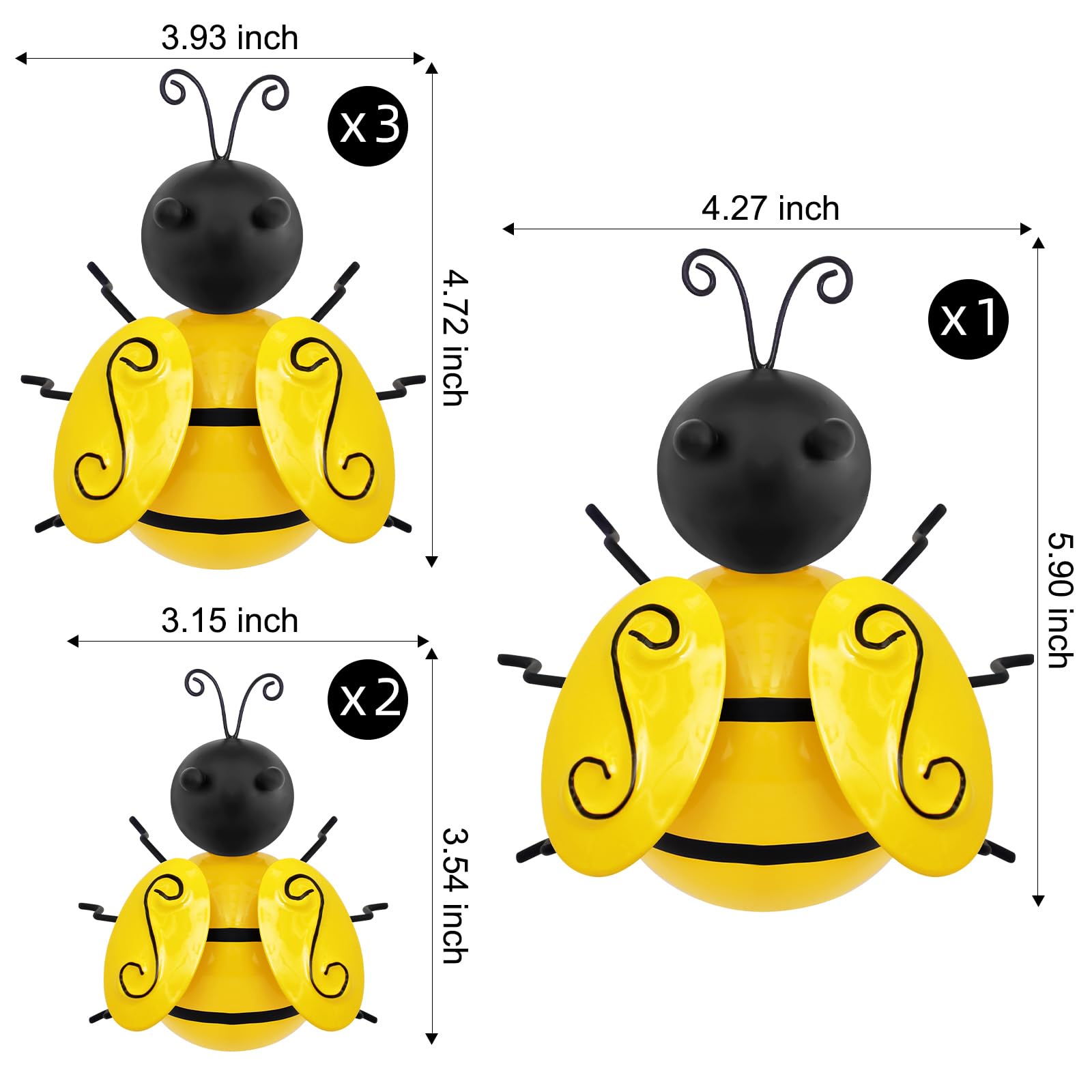 HKKDKTA bumble-bee wall art small-2 elevates balcony ambiance with weather-resistant charm.