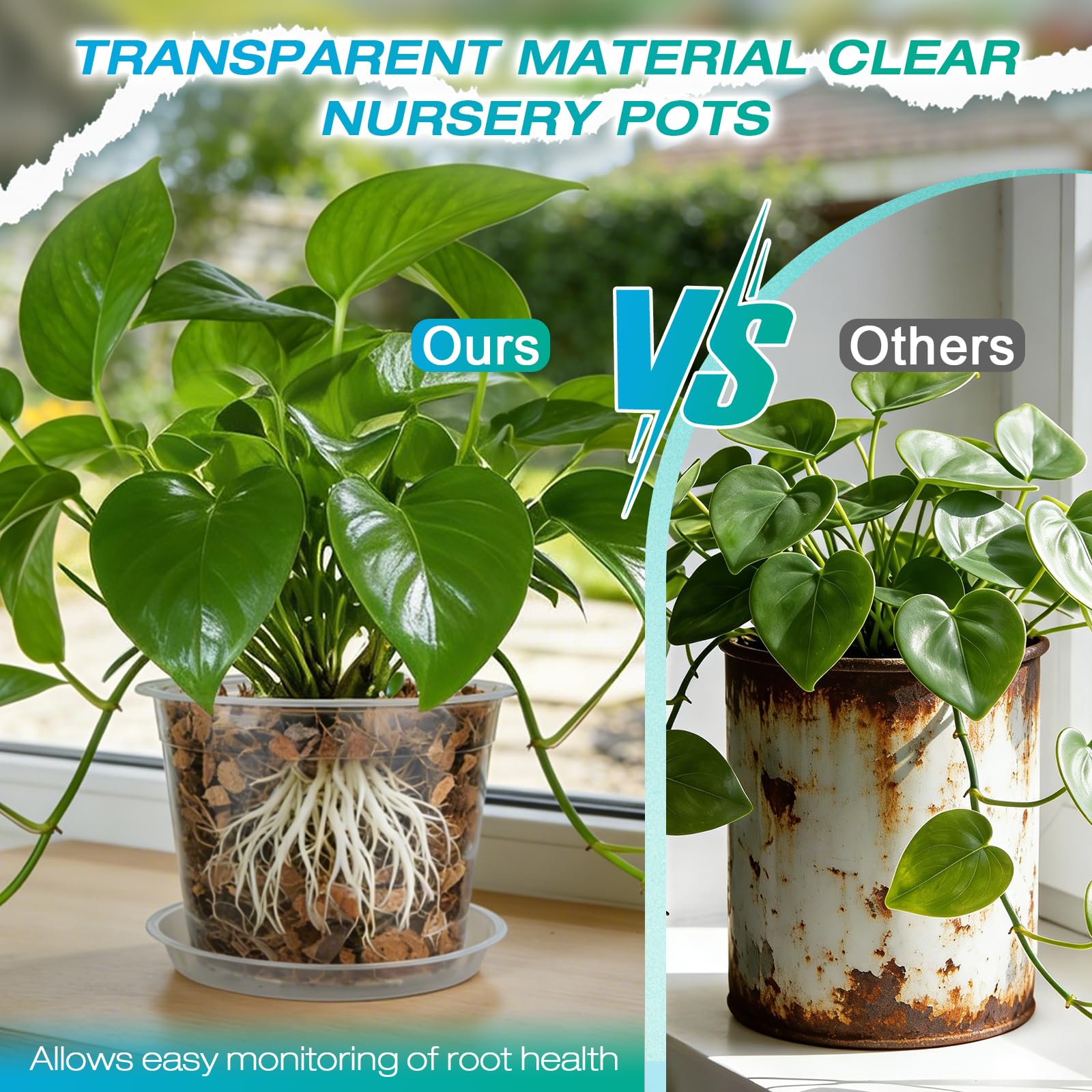 HKKZYT durable, lightweight plastic pot designed for long-lasting indoor and outdoor use.