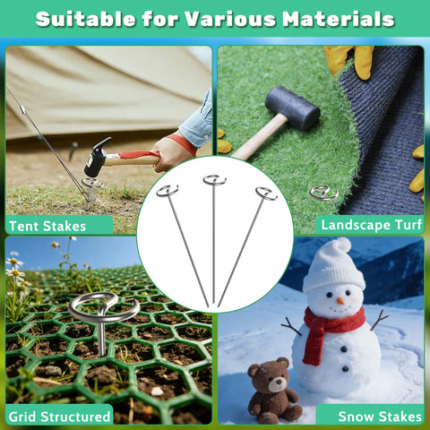 HKKZYT easy-insertion circle-top stake helps quick setup and removal.