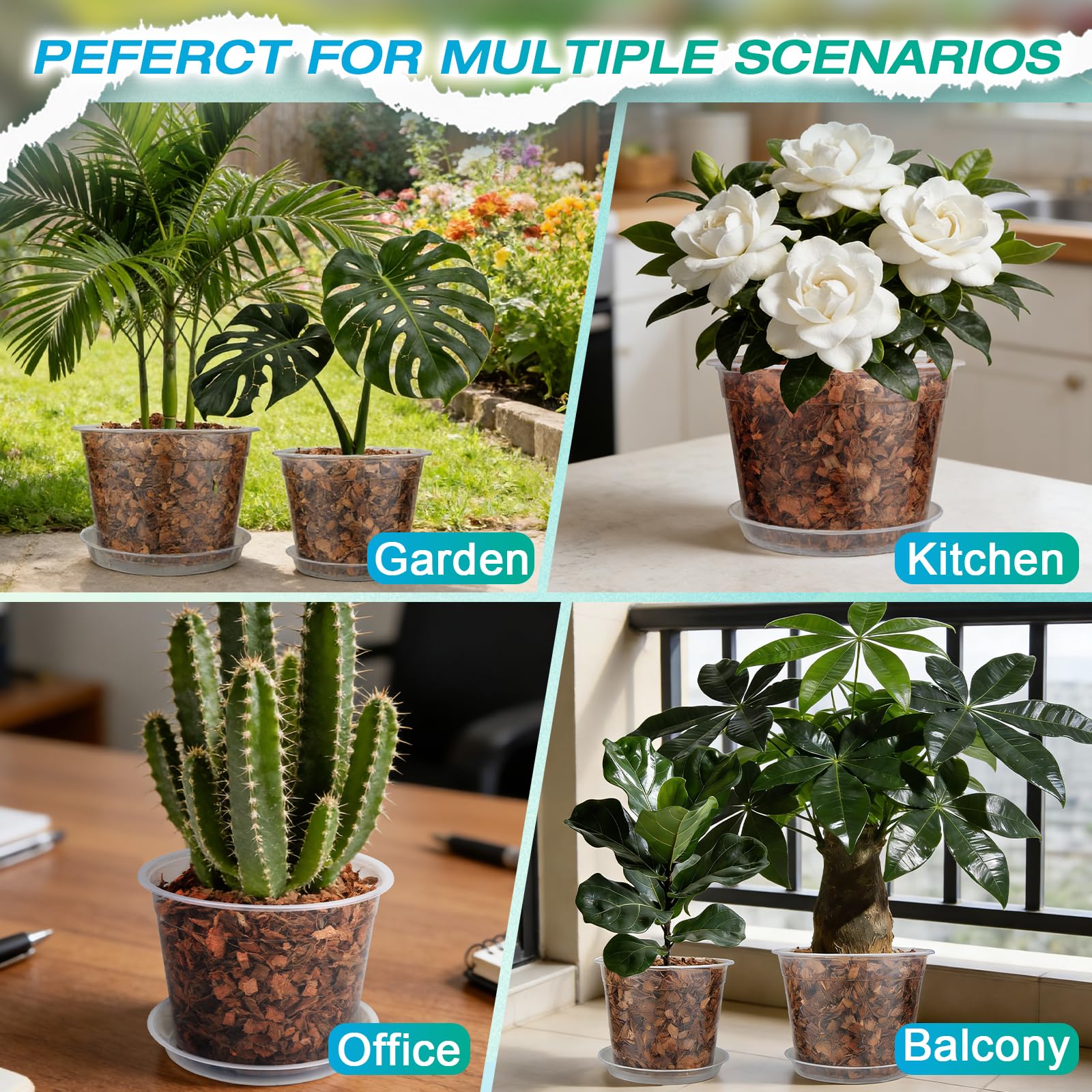 HKKZYT versatile pot set ideal for flowers, succulents, and gifts.